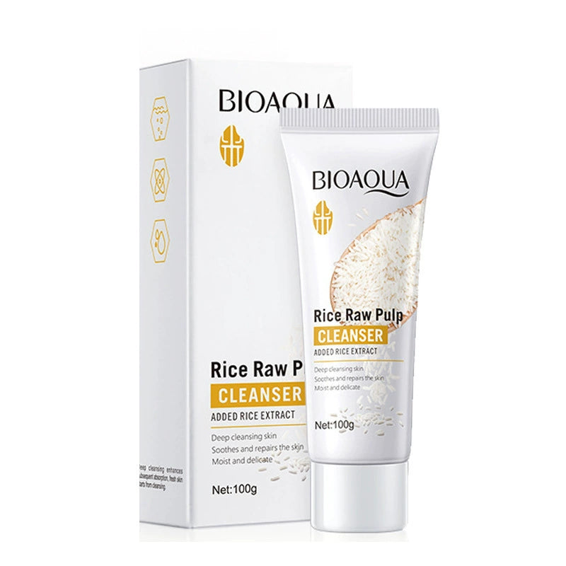 6pcs/set Rice Raw Pulp Skin Care Sets Face Cream Serum