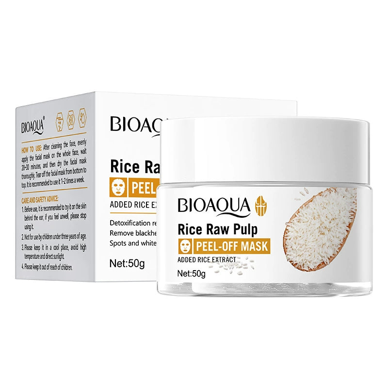 6pcs/set Rice Raw Pulp Skin Care Sets Face Cream Serum