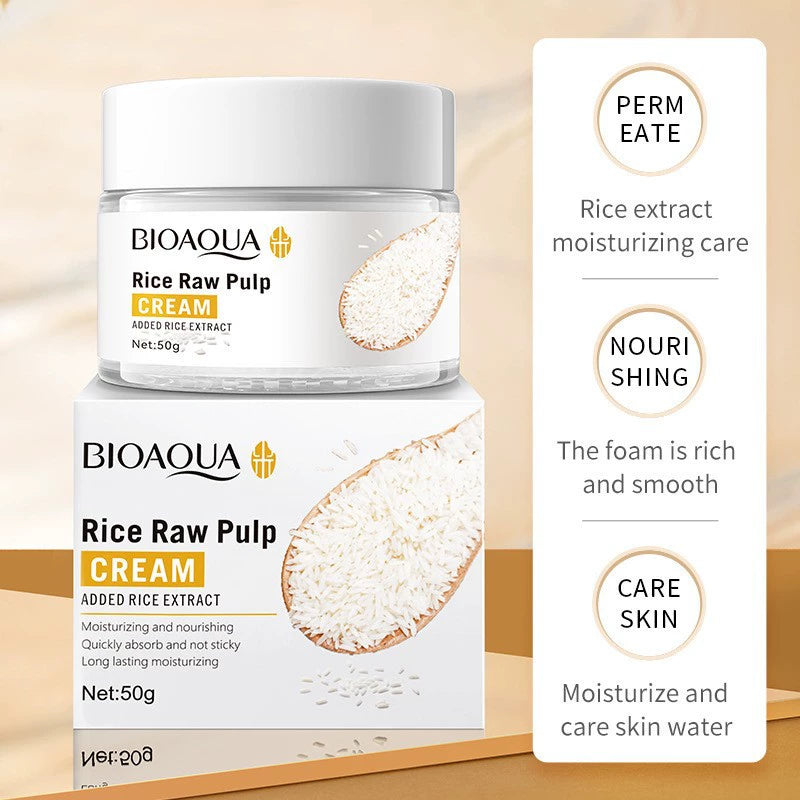 6pcs/set Rice Raw Pulp Skin Care Sets Face Cream Serum