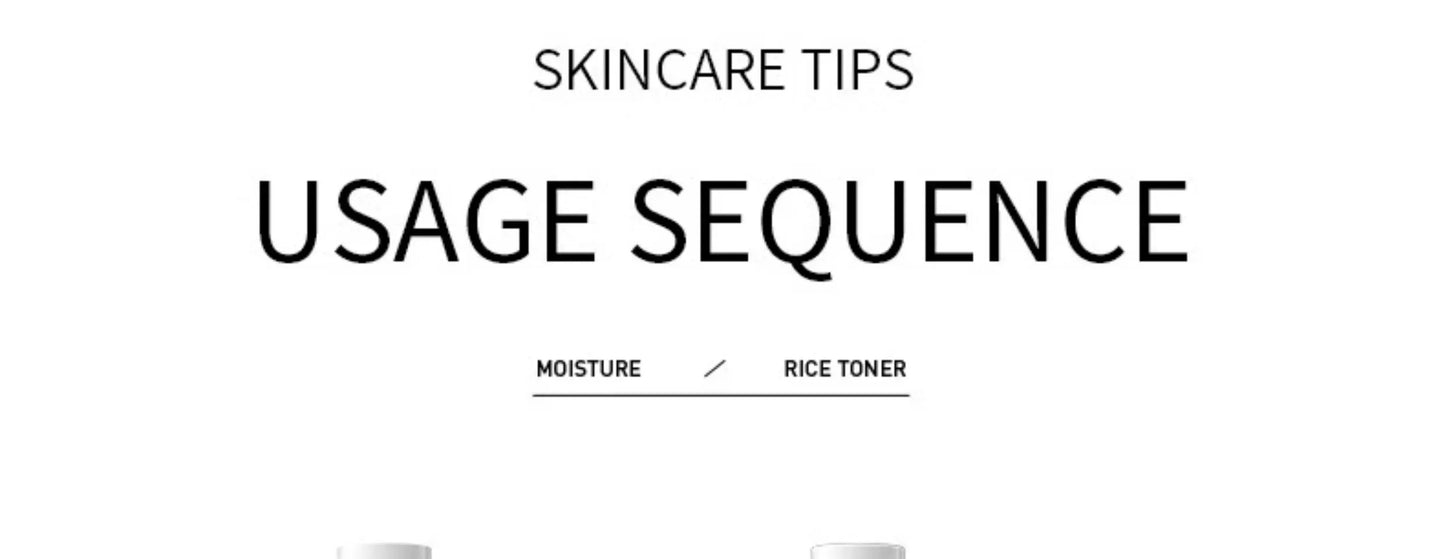 Rice Puree Skin Care Set Rice Whitening Skin Care Set Serum Cleaner