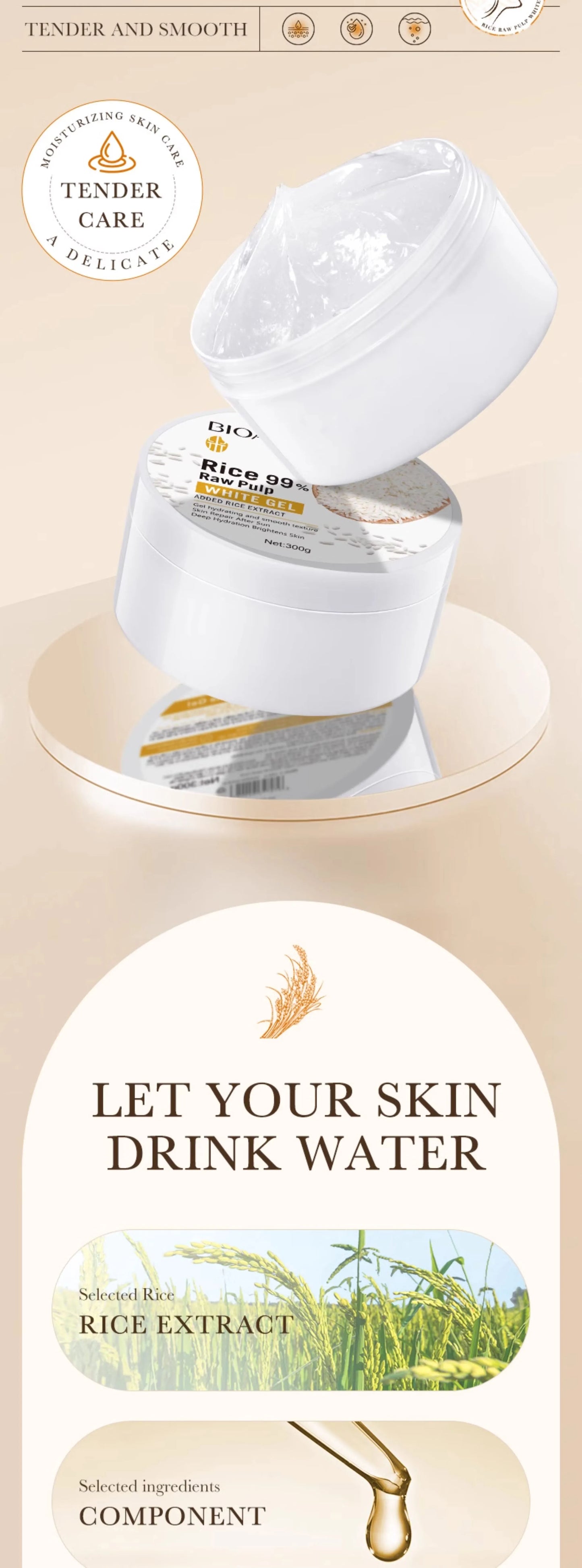 Rice Puree Skin Care Set Rice Whitening Skin Care Set Serum Cleaner