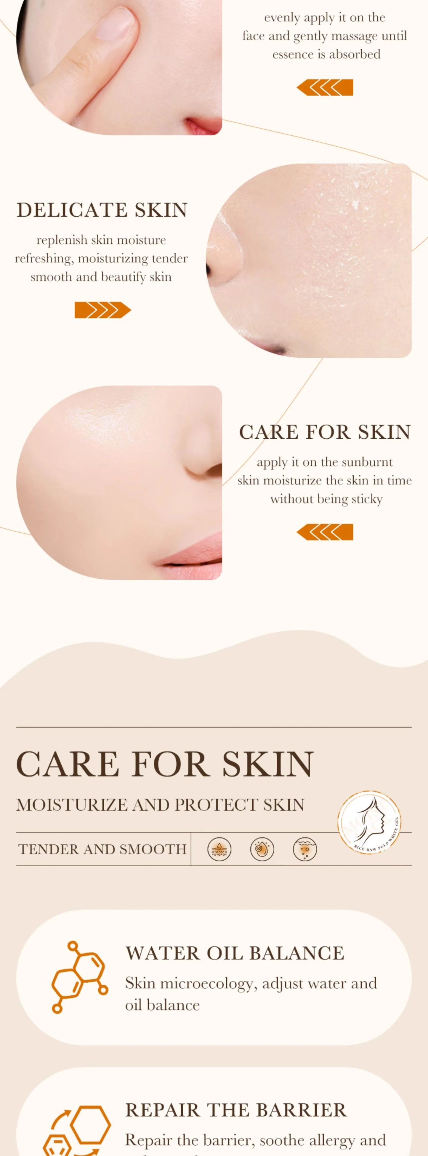 Rice Puree Skin Care Set Rice Whitening Skin Care Set Serum Cleaner