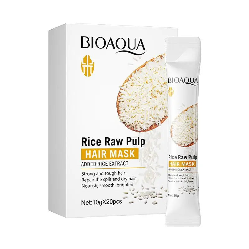 Magical Keratin Rice Paste Hair Care Mask Repair Damaged Frizzy Hair In 5 Seconds Improve Hair Quality Nourish Hair Nutrients