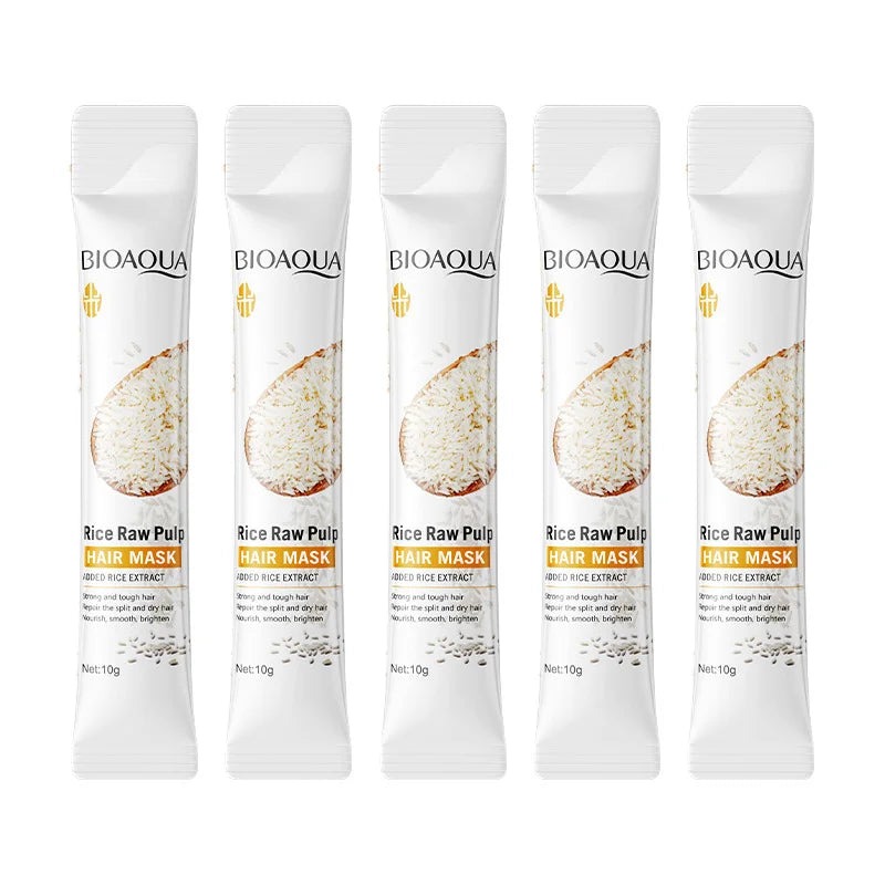 Magical Keratin Rice Paste Hair Care Mask Repair Damaged Frizzy Hair In 5 Seconds Improve Hair Quality Nourish Hair Nutrients