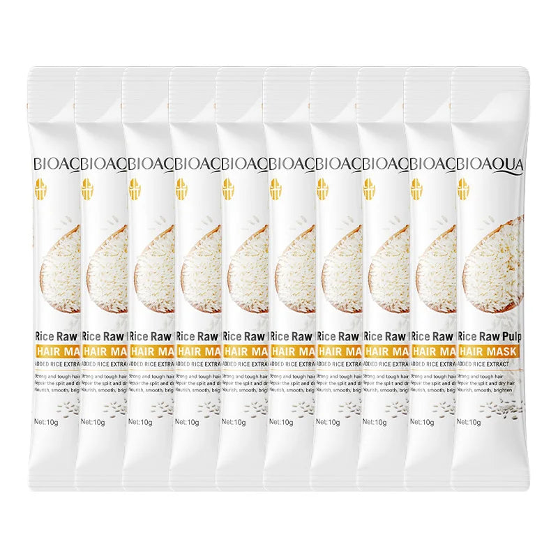 Magical Keratin Rice Paste Hair Care Mask Repair Damaged Frizzy Hair In 5 Seconds Improve Hair Quality Nourish Hair Nutrients
