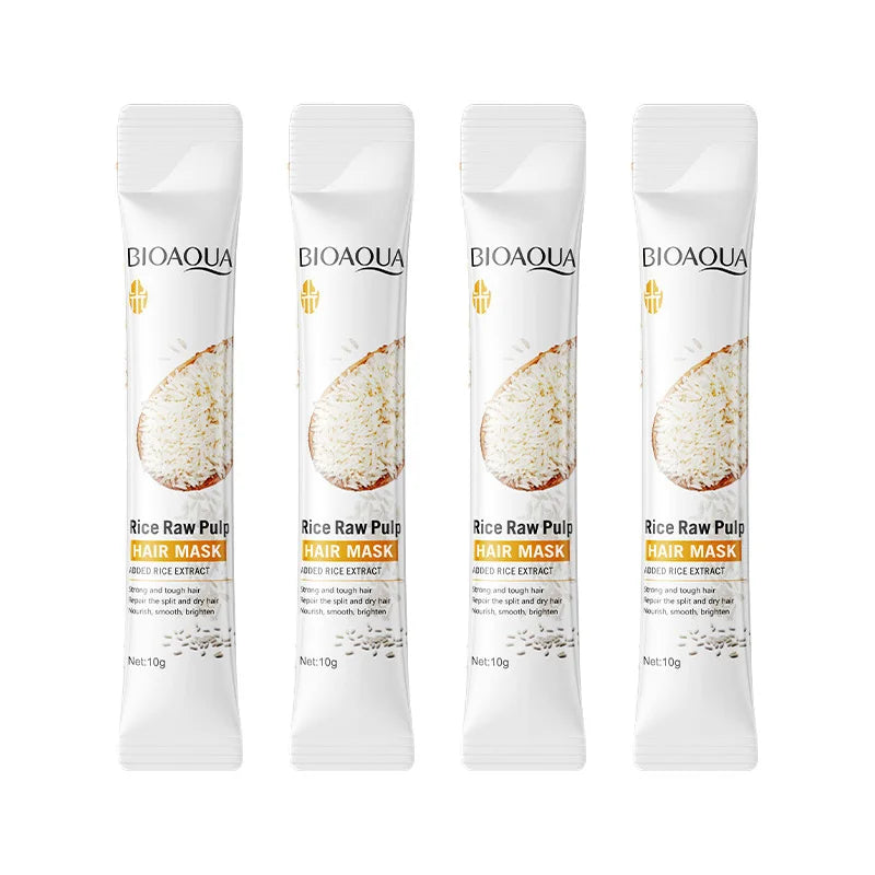 Magical Keratin Rice Paste Hair Care Mask Repair Damaged Frizzy Hair In 5 Seconds Improve Hair Quality Nourish Hair Nutrients