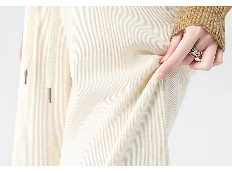 Waist Wide Legs Pants Plus Size Women Straight