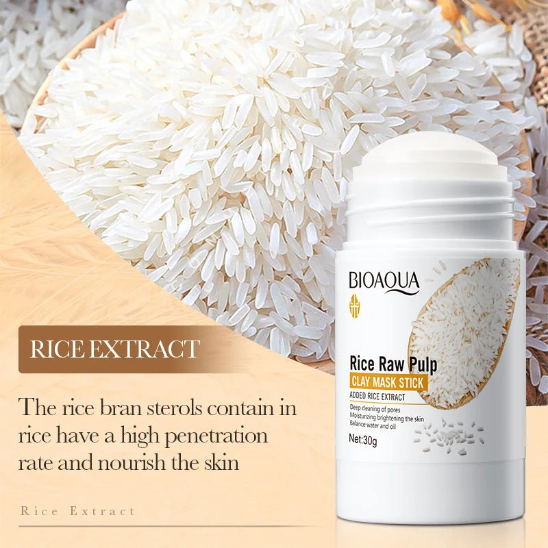 Facial Remove Blackhead Rice Solid Mask Acne Blemish Black Dots Clean Face Shrink Pores Stick Cream Brighten Korean Skincare New