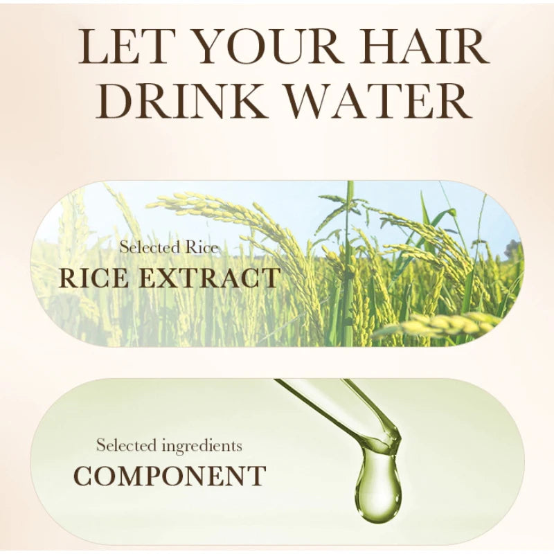 Magical Keratin Rice Paste Hair Care Mask Repair Damaged Frizzy Hair In 5 Seconds Improve Hair Quality Nourish Hair Nutrients