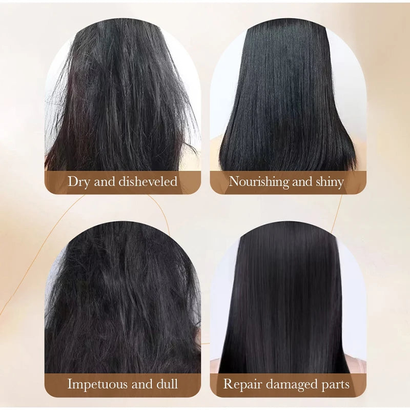 Magical Keratin Rice Paste Hair Care Mask Repair Damaged Frizzy Hair In 5 Seconds Improve Hair Quality Nourish Hair Nutrients